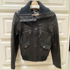Authentic DKNY Black Leather Jacket